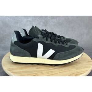 VEJA Black White Low Top Lace Up Rubber Athletic Sneaker Solid T1 Men Size 10